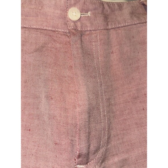 J. Hilburn Men's Tailored Fit Oxford Flat Front Chino Shorts - Size 36, Red - Picture 3 of 10